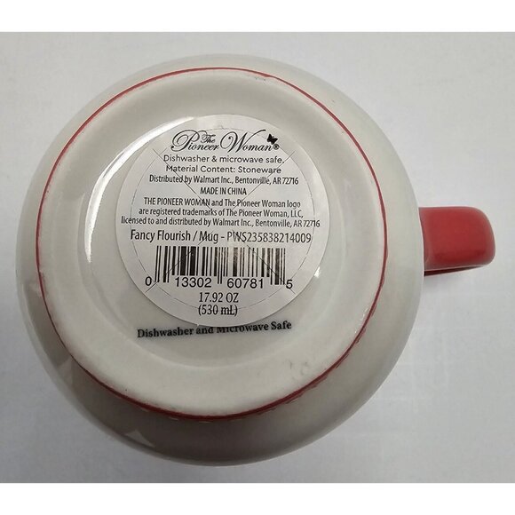 THE PIONEER WOMAN FANCY FLOURISH STONEWARE 17 OUNCE COFFEE MUG BEAUTIFUL NEW NWT - Picture 6 of 6